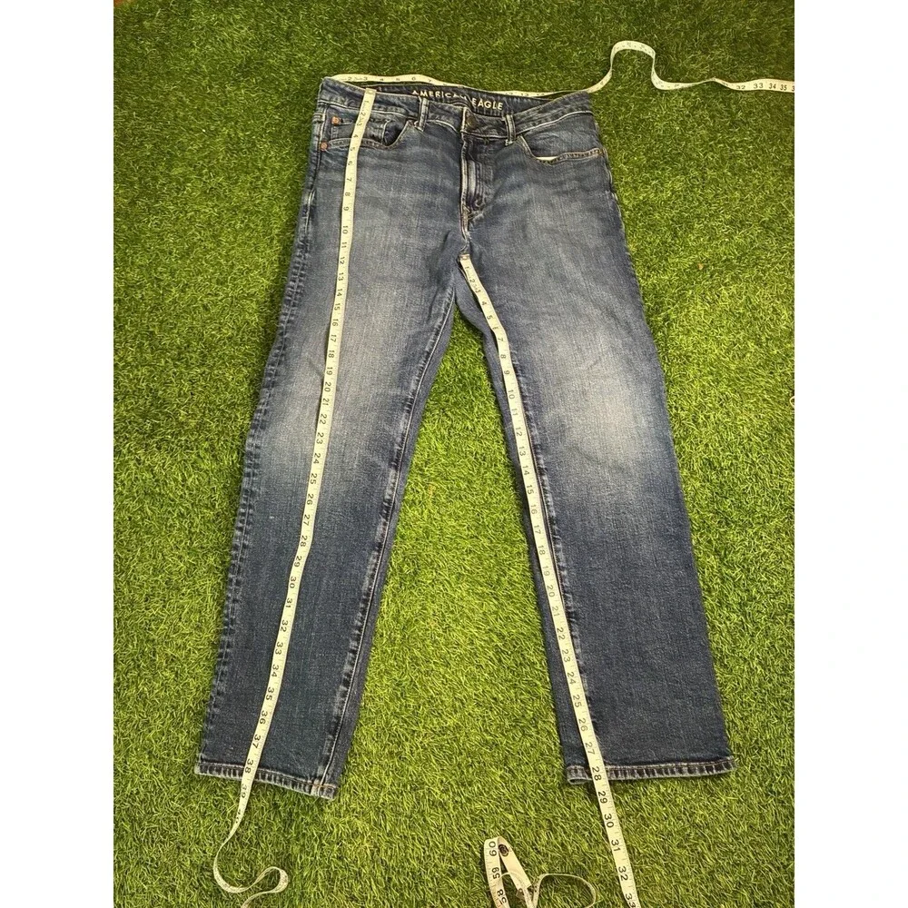 American Eagle AirFlex+ Jeans Men’s 34x32 Straight Leg Stretch Medium Wash Denim